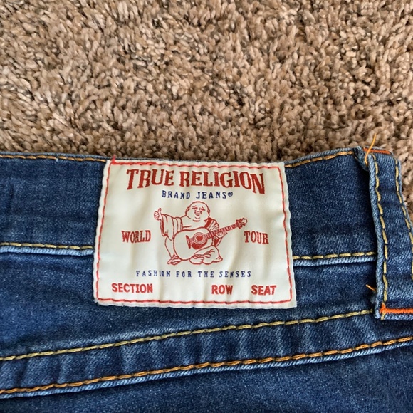 True Religion Rocco Relaxed Skinny Jeans Sz.30 Mid Rise Dark Medium Wash Denim - Picture 8 of 12